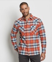 Pendleton Wyatt Snap-Front Cotton Shirt MD Barn Red