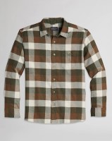 Pendleton Men's Fremont Double-Brushed Flannel Shirt MD Green/Brown/Natural Check