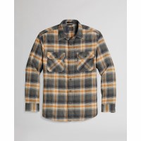 Pendleton Men's Burnside Double-Brushed Flannel Shirt MD Grey/Tan/Red Plaid