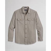 Pendleton Men's Burnside Double-Brushed Flannel Shirt MD Tan/Black Heather