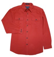 Outrageous Sports Cotton Chamois Button-Down M S.Red