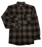 Outrageous Sports Outback Brawny Flannel MD Grey/Black Buffalo