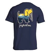 Puppie Love Mountain Landscape Pup XL Navy Blue