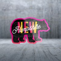 Sticker Pack Retro Future - Pink Black Bear Decal Small