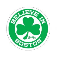 Sullys Green Shamrock Believe In Boston Bumper Sticker N/A N/A