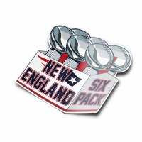 The Boston Sports Apparel New England 6 Pack Sticker N/A N/A