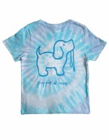 Puppie Love Tie Dye Pup Short Sleeve Youth Tee M Wildflower