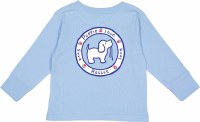 Puppie Love Logo Pup Toddler L/S Tee 4T Light Blue