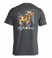 Puppie Love Sunflower Fill Pup T-Shirt L Charcoal