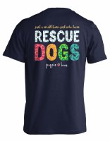 Puppie Love Small Town Girl Adult Short Sleeve Tee S Navy