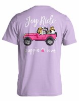 Puppie Love Joy Ride Adult Short Sleeve Tee S Orchid