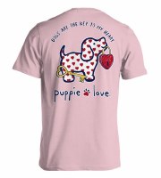 Puppie Love Key to My Heart Pup T-Shirt SM Light Pink