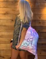 Puppie Love Tie Dye Sports Bag 15"x19" Cotton Candy