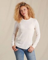 Toad & Co  Foothill Pointelle Long-Sleeve Crew M Salt