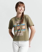 Pendleton Cropped Harding T-Shirt L Dusty Green