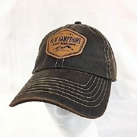 Royal Resortwear New Hampshire Leather Patch Ball Cap One Size Brown