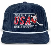 Celly Hockey USA Bubble Hockey Snapback  Navy Corduroy
