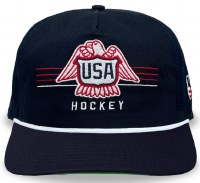 Celly Hockey USA Hockey Vintage Logo Snapback  Navy