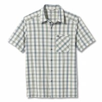 Royal Robbins Spotless Plaid Short-Sleeve Shirt M Soapstone