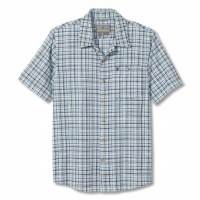 Royal Robbins Redwood Plaid Short-Sleeve Shirt M Collins Blue