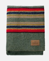 Pendleton Yakima Camp Wool Queen Blanket 90"x90" Green Heather