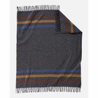 Pendleton Eco-Wise Washable Throw Fringe 54x60 Oxford Stripe