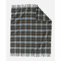 Pendleton Eco-Wise Washable Throw Fringe 54x60 Shale Plaid