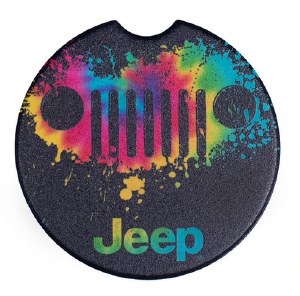 Jeep Tie Dye Grill Car Coaster