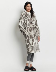 Pendleton Cotton Terry Velour Robe MD Harding Grey