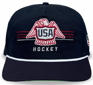 Celly Hockey USA Hockey Vintage Logo Snapback  Navy