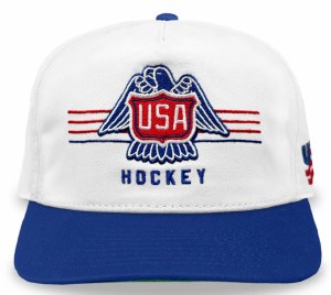 Celly Hockey USA Hockey Vintage Logo Snapback  White