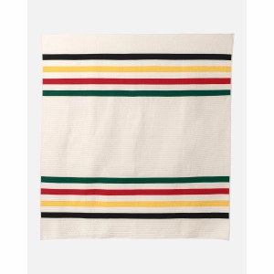 Pendleton Cotton Quilt w Sham King Glacier Stripe