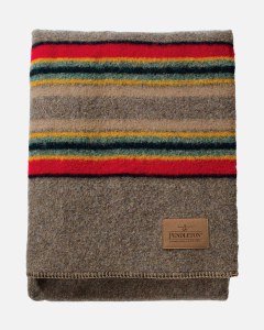Pendleton Yakima Camp Wool Twin Blanket 66&quot;x84&quot; Mineral Umber