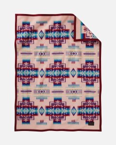 Pendleton Chief Joseph Crib Blanket Baby Blanket Pink