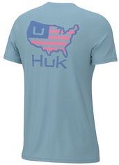 Huk Youth American Huk Tee Crystal Blue - RJ Pope Mens and Ladies