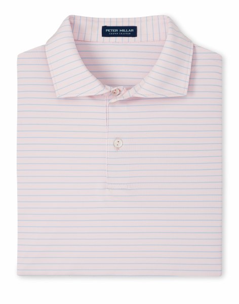 Peter Millar Duet Performance Jersey Polo in Misty Rose