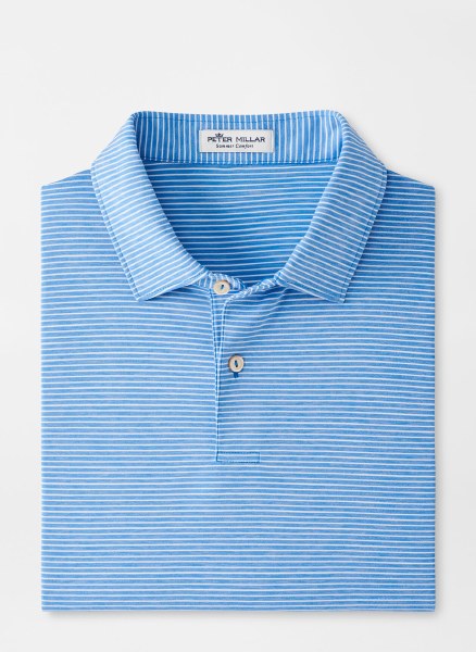 Peter Millar Featherweight Melange Stripe Performance Polo