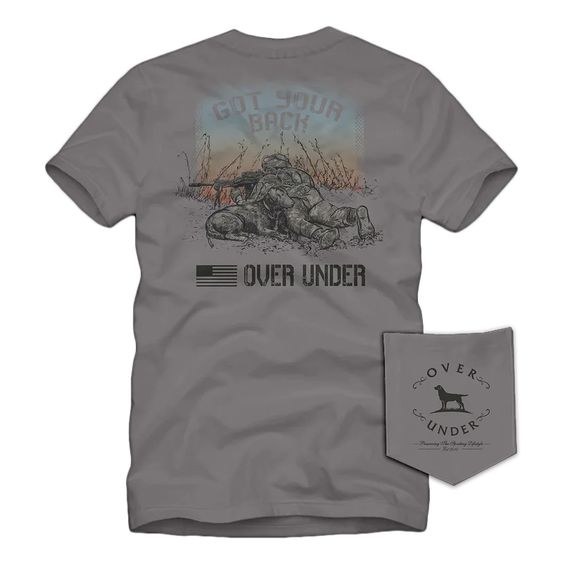 Over Under Got Your Back Tee in Hurricane