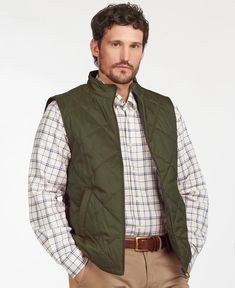 Barbour Finn Gilet Jacket in Olive