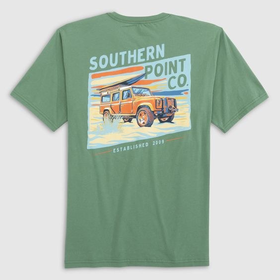 Southern Point Beach Cruiser T-Shirt - Light Green