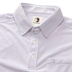 Duck Head Chapman Stripe Polo in Purple Heath