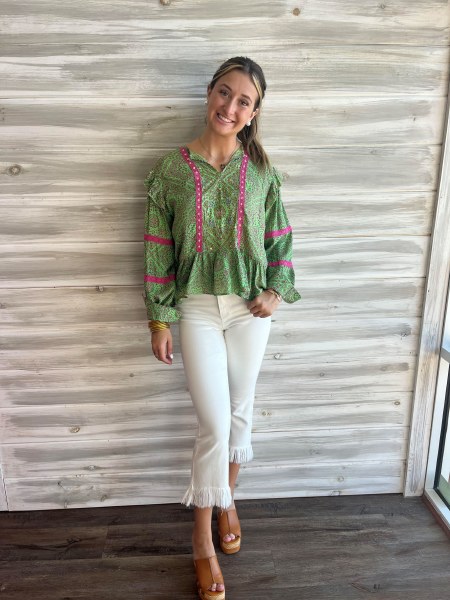 Barok Paris Green Top