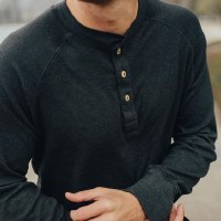 The Normal Brand Puremeso Henley Charcoal