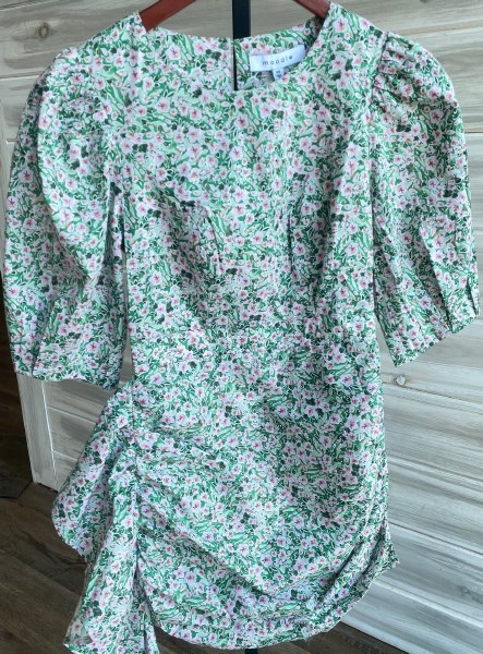 Moodie Ruched Ruffle Dress
