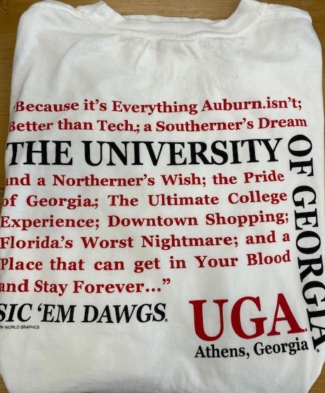 UGA White Bulldawg Tee