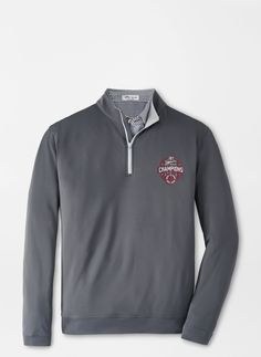 Peter Millar National Champion Pullover in Grey