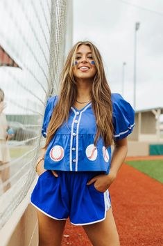 Queen of Sparkles Peplum Baseball Top