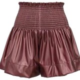 Queen of Sparkles Rust Metallic Leather Swing Shorts