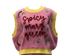 Queen of Sparkles Spicy Marg Queen Sweater Vest