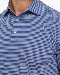 Southern Tide Breeze Bowen Stripe Perf Polo